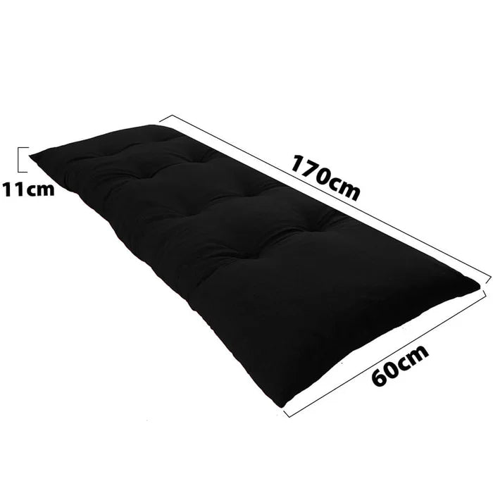 Futon Dobrável de Espuma Solteiro Preto Bf Colchões Preto
