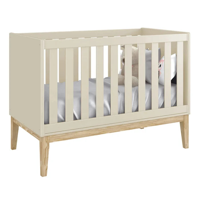 Jogo de Quarto para Bebê Completo 3 Portas Classic New Areia Fosco com Natural - Reller