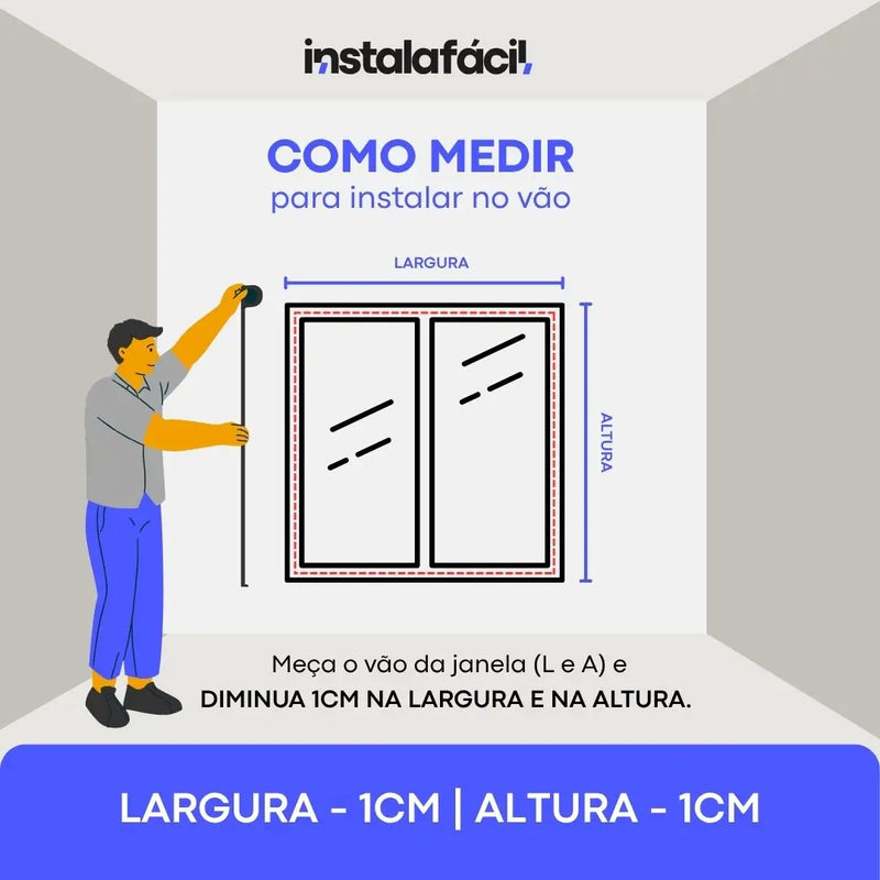 Persiana Rolô Blackout Tecido Liso InstalaFácil - Bege
