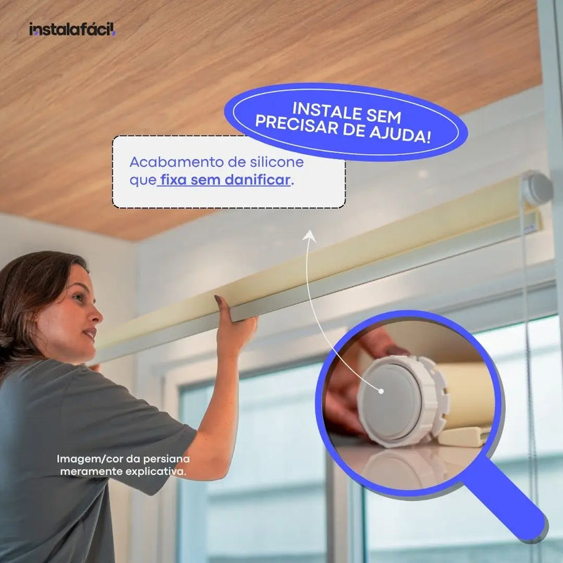 Persiana Rolô Opaca InstalaFácil - Bege Rústica Claro