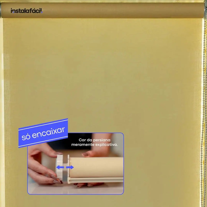 Persiana Rolô Translúcida Slim InstalaFácil - Amarelo