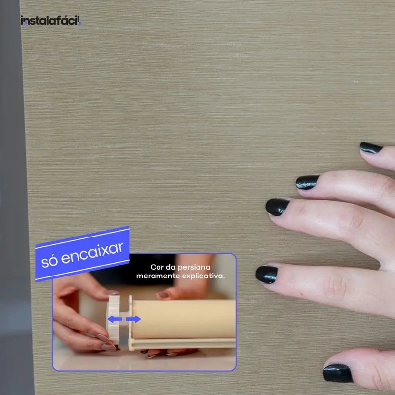Persiana Rolô Translúcida Slim InstalaFácil - Bege Gold
