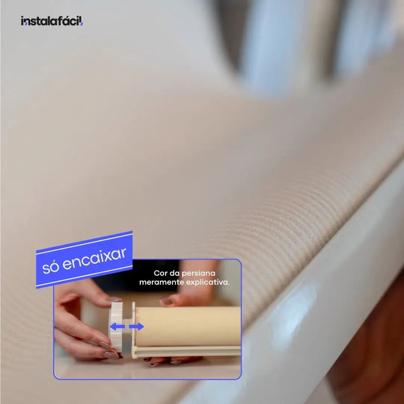 Persiana Rolô Translúcida Texturizada InstalaFácil - Branca