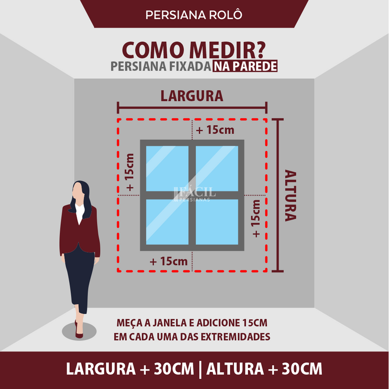 Persiana Rolô Opaca - Bege Rústica Claro