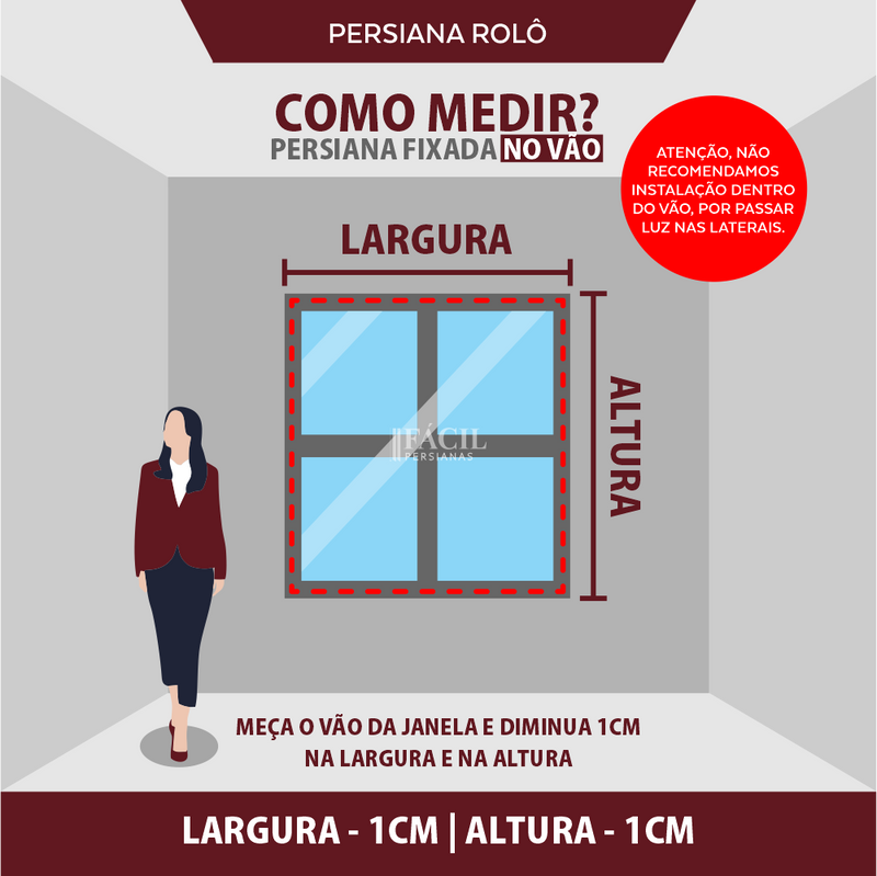 Persiana Rolô Translúcida Texturizada - Geométrica Branco
