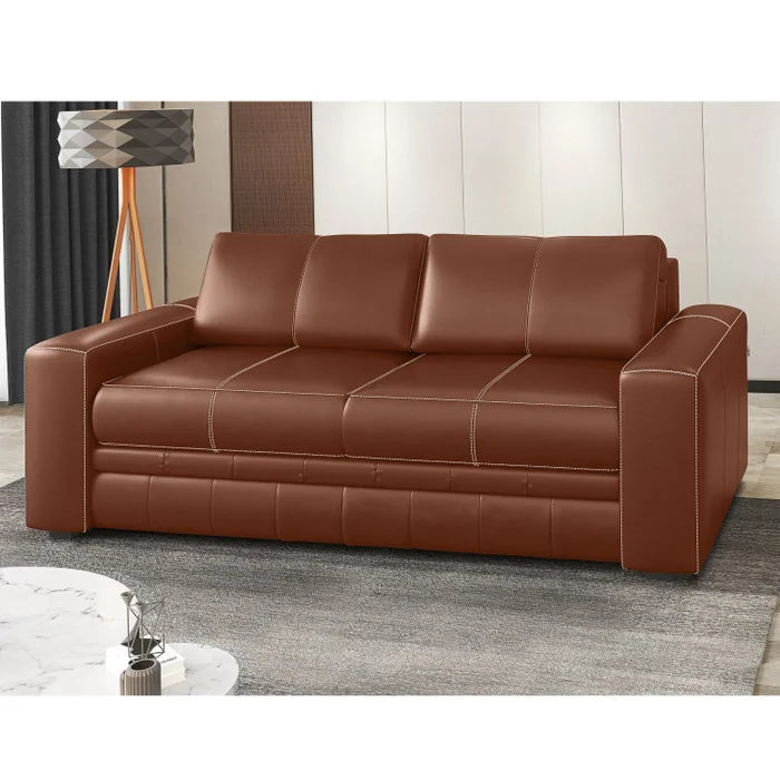 Sofá 2 Lugares 150cm Couro Legítimo Dakota Conhaque