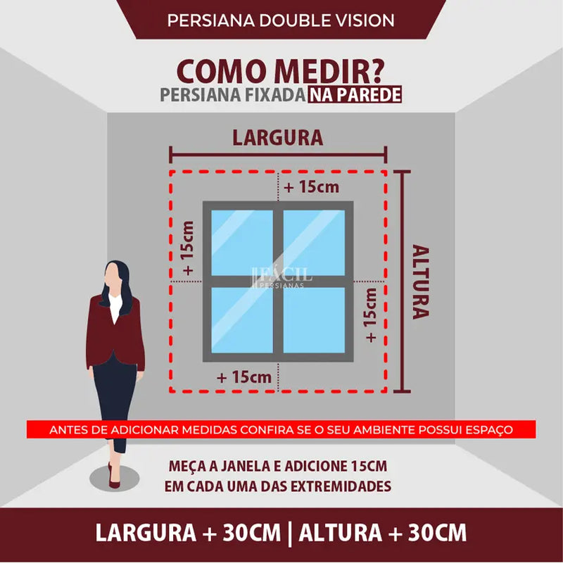 Persiana Double Vision Plus - Preta
