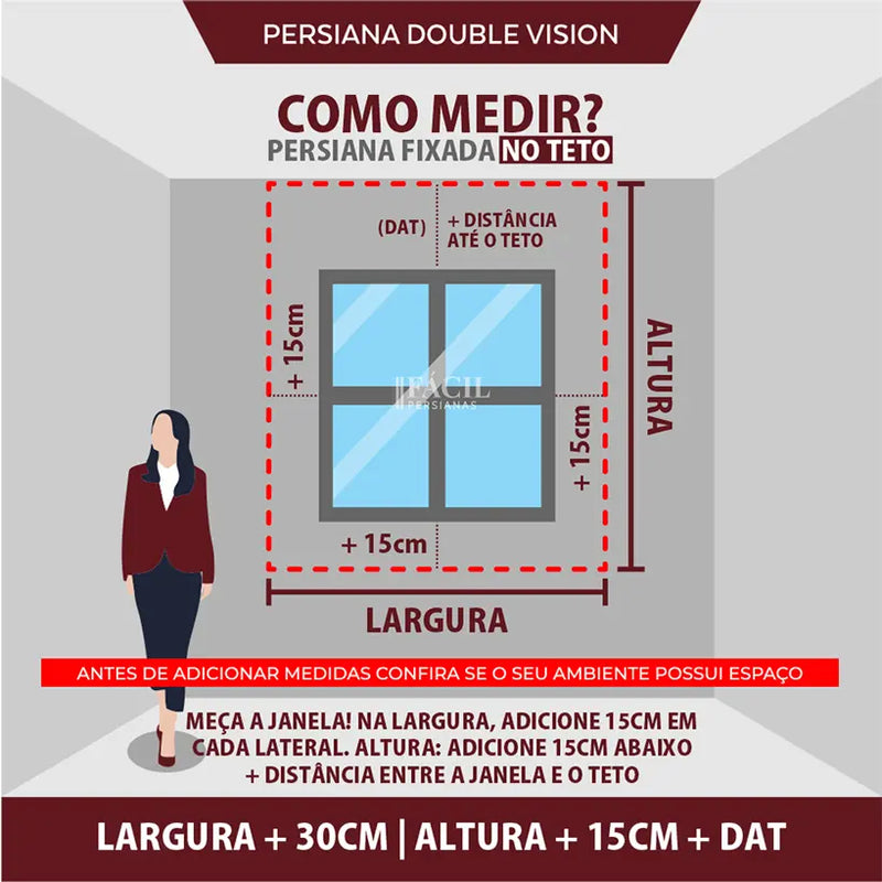 Persiana Double Vision Plus - Preta