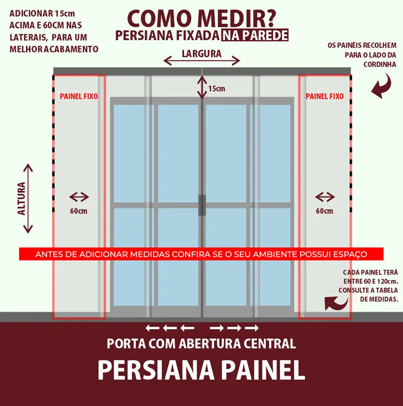 Persiana Painel Blackout - Preta
