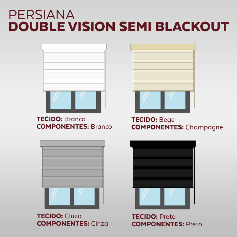 Persiana Double Vision Plus - Preta